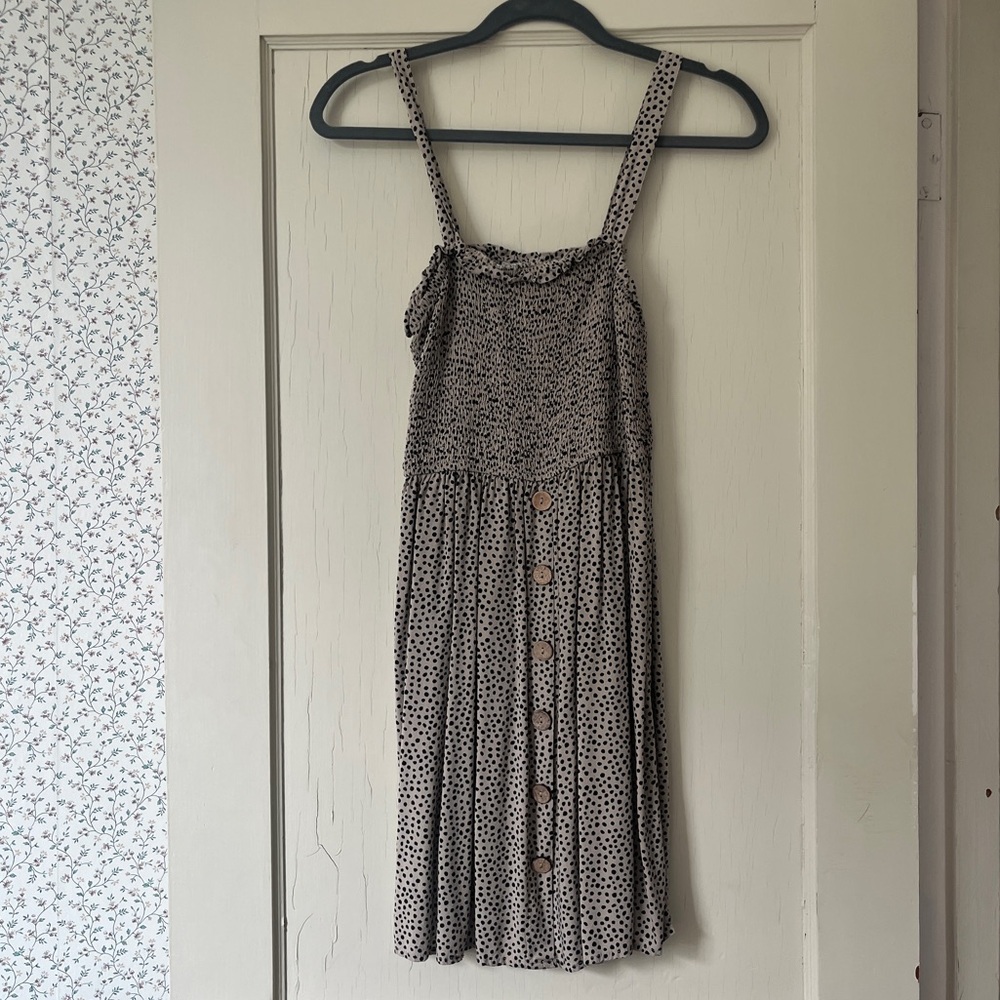 PINK ROSE Woman’s Strapped Dress Polka Dots Size Medium